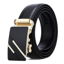 Genuine Leather Mens Ratchet Belt Belts for Men Adjustable Automatic Buckle,100% New