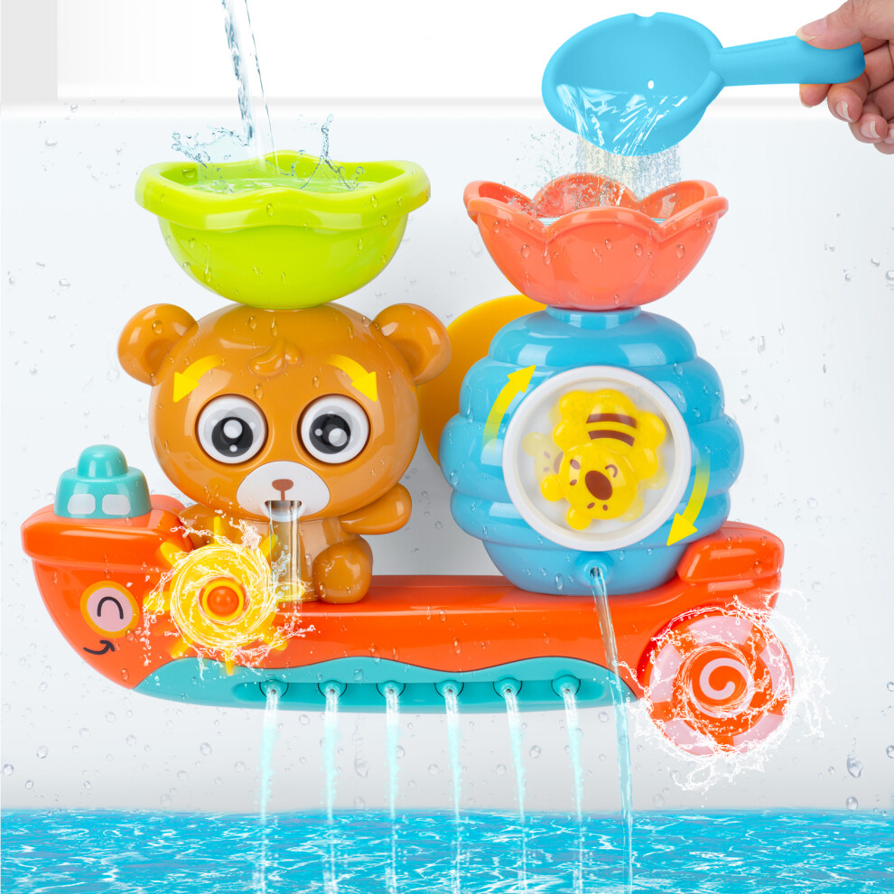 OSLINE Bath Toys for Toddler, Baby Sensory Bear Water Toys ----Boys Girls Gifts