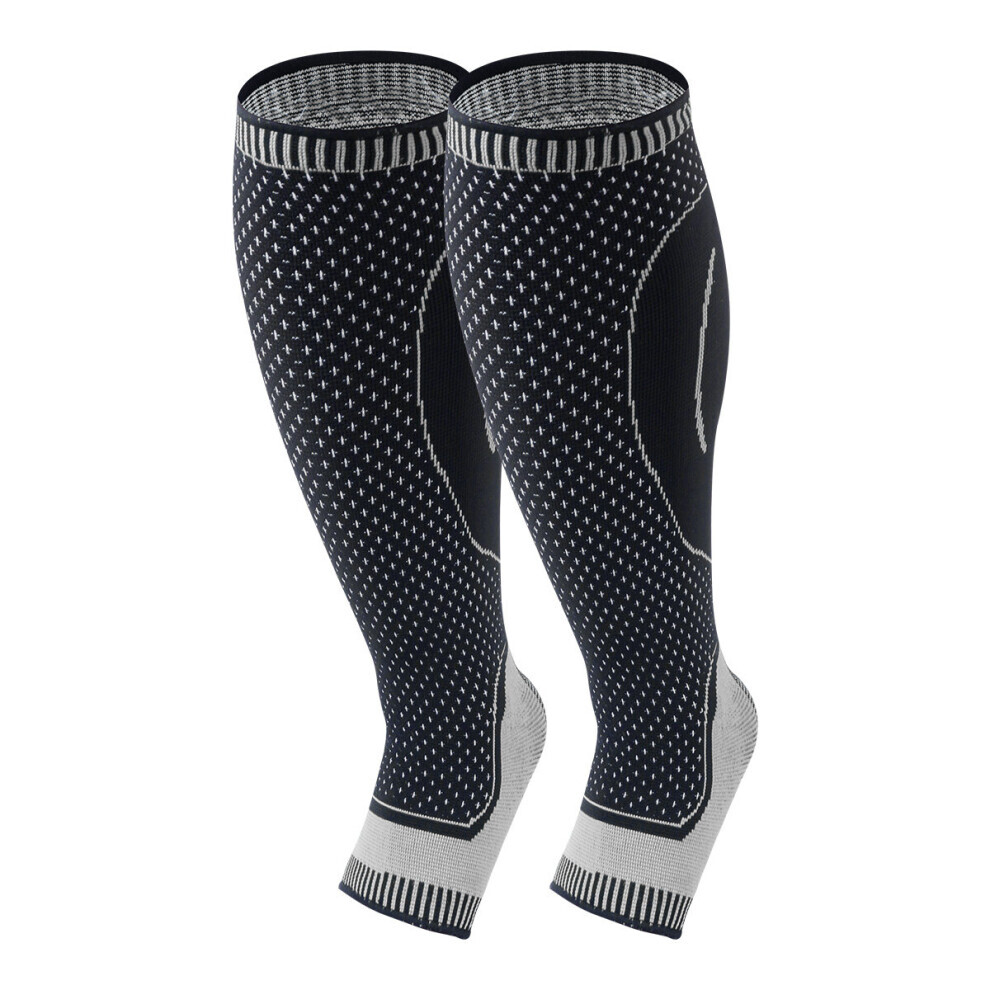 Black/Grey (#1-1Pair -, Xl) (-, L) Calf Leg Gym Compression Sleeve Sock Shin Splint Support Wrap Brace Pain Relief