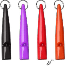 4 Pcs Professional Dog Whistles, Dog Training Whistle High Pitch Plastic Dog Whistles with Lanyard Keychain for Barking & Recall