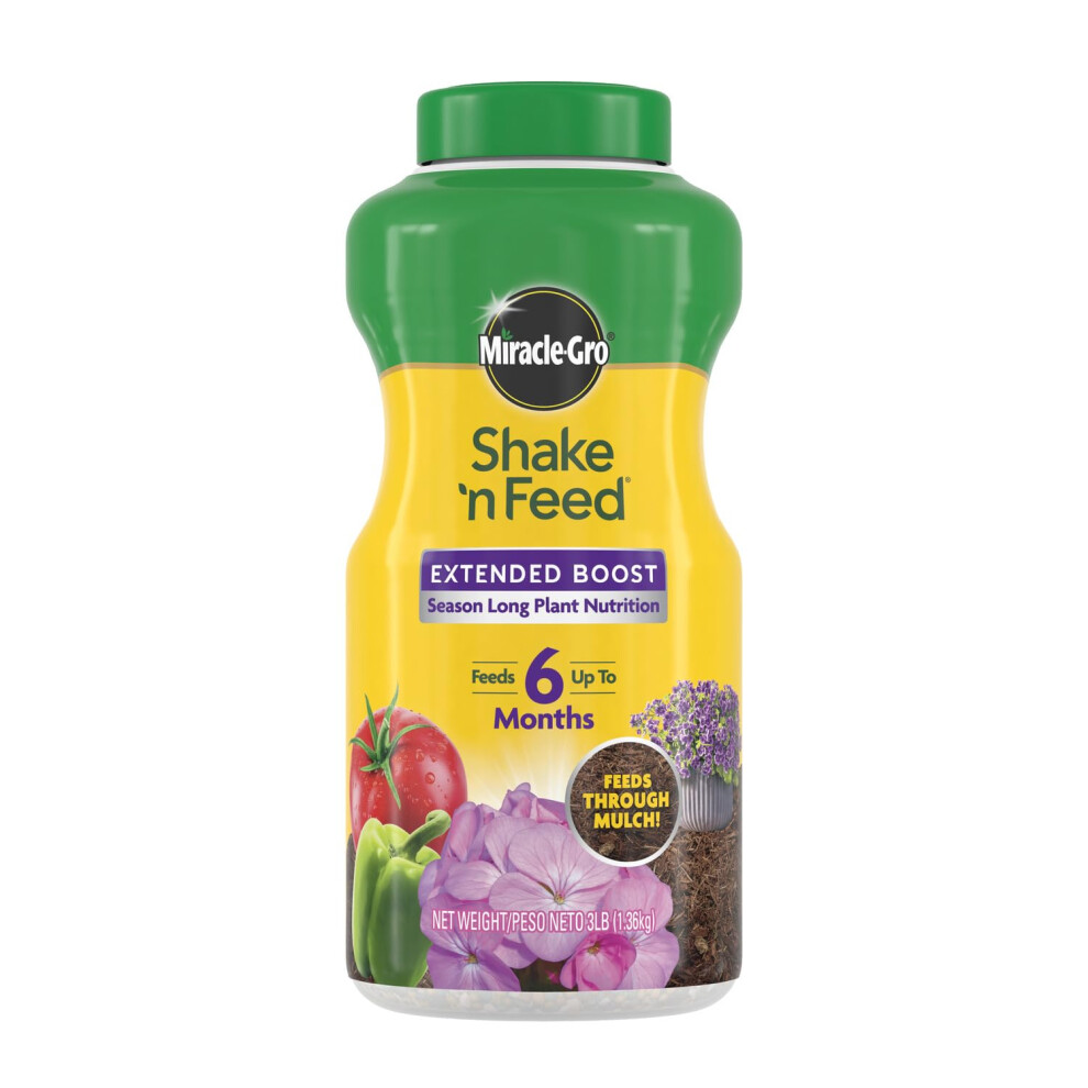 MiracleGro Shake n Feed Extended Boost  Fertilizer for Plants  Feeds Up to 6 Months  3 lbs