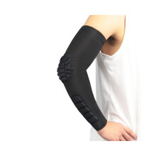 (Black, XL) (Black, XL) 2Pcs Elastic Elbow Sleeve Brace Arm Support Pad Guard Compression Sports Gym Workout