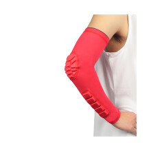 (Red, M) (Black, XL) 2Pcs Elastic Elbow Sleeve Brace Arm Support Pad Guard Compression Sports Gym Workout