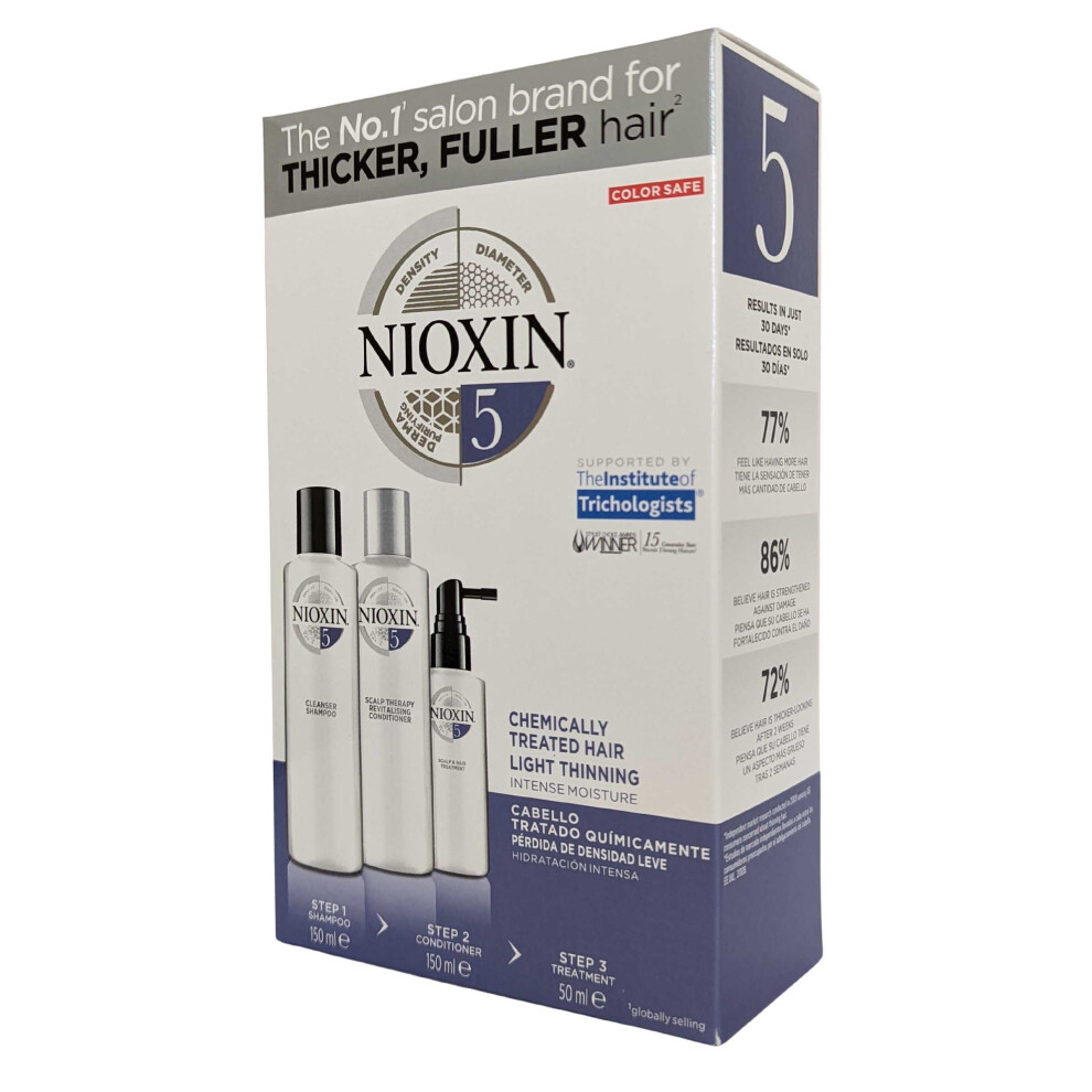 Nioxin Scalp and Hair Routine Kit System #5 Shampoo/Cond/Treat Chem. Treated Hair