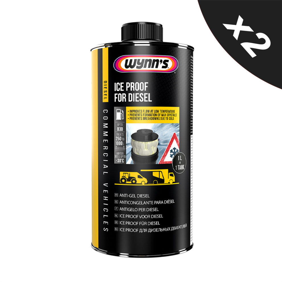 2x1L Wynns Winter Diesel Additive Anti-Gel Diesel Frost Protection Treatment