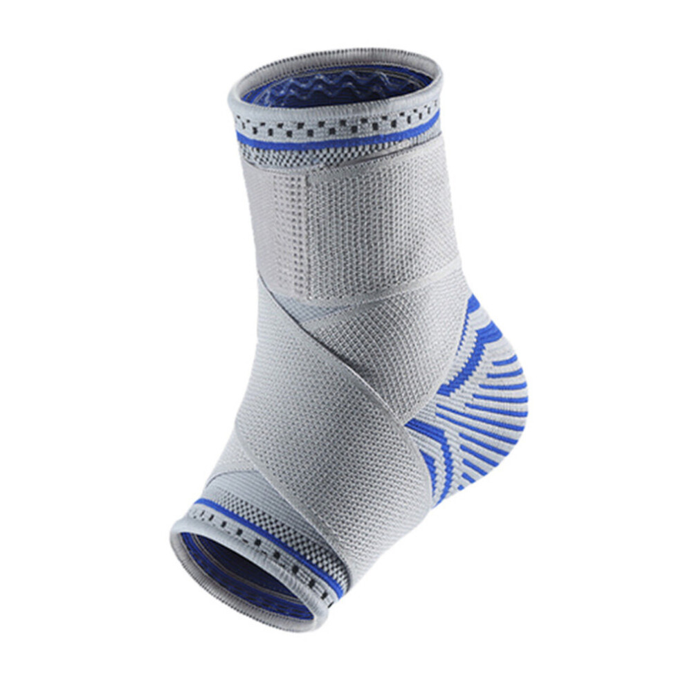 Gray (, L) (, L) Ankle Brace Support Compression Wrap Bandage Foot Plantar Fasciitis Pain Relief