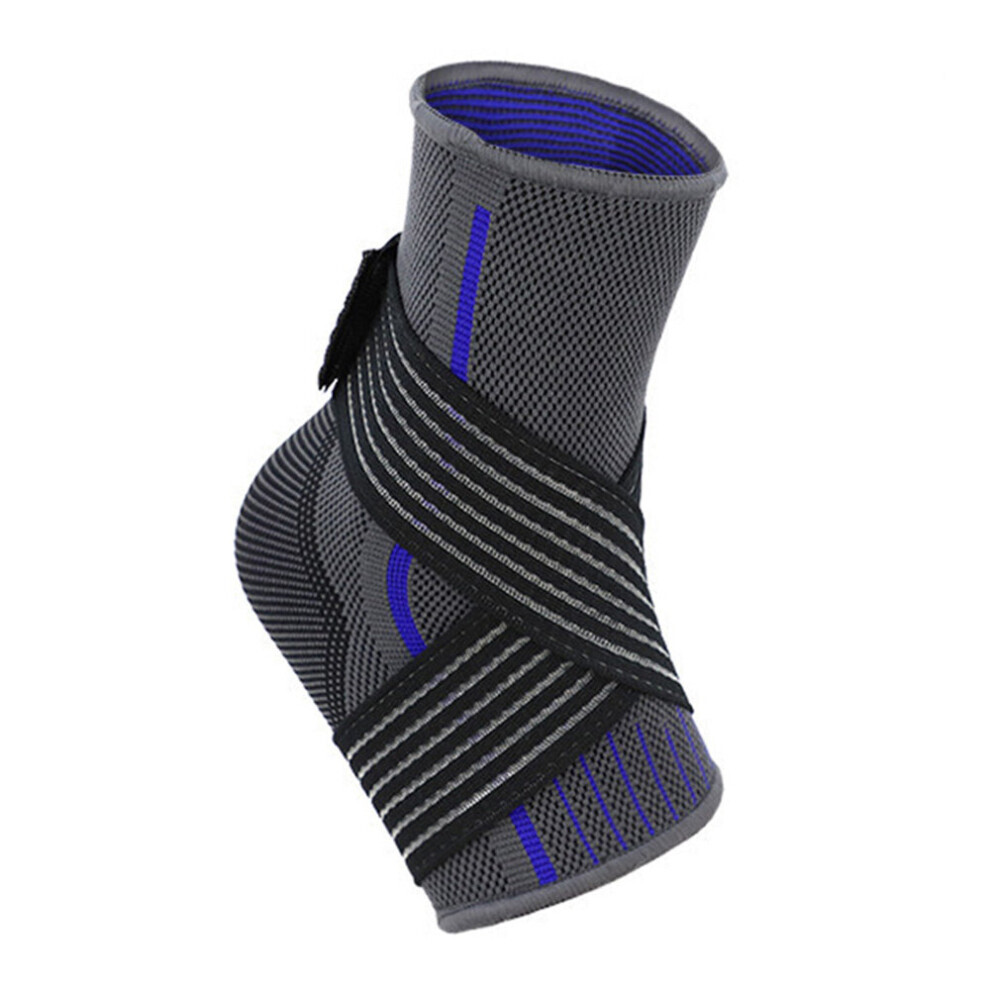 Blue (, L) (, S) Ankle Brace Support Compression Wrap Bandage Foot Plantar Fasciitis Pain Relief