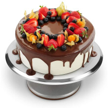 12 Inch Decorating Cake Turntable, Sturdy And Durable Double Axis Rotation Stable And Reliable