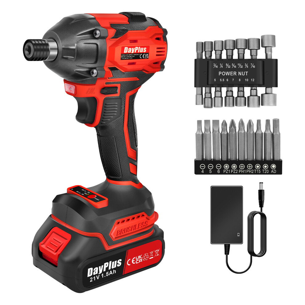 (300N.m) 21V Impact Wrench Power Brushless Impact Driver 300-650Nm with Battery Makita Compatible