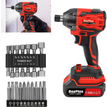Cordless 1/2-Inch Impact Wrench, 300Nm Torque, 0-2200RPM, 1.5Ah Li-Ion Battery, Fast Charger, Forward/Reverse Switch