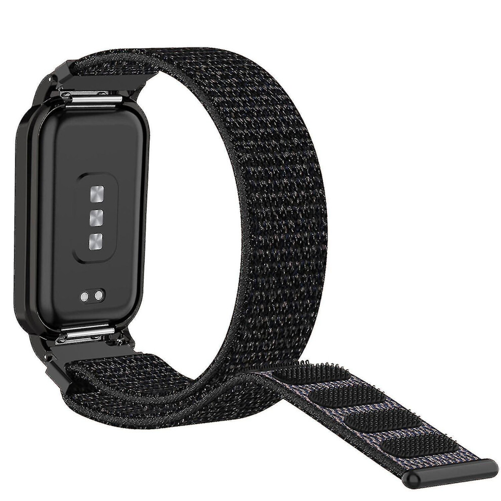 (Black) For Redmi Band 2 Breathable Watch Strap Flexible Nylon Bracelet Smart Watch Band For Women/Men Black 7364070203543