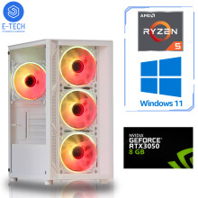 Gaming PC AMD Ryzen 5 7600 32GB DDR5 8GB RTX 3050 1TB M.2 SSD Wins 11