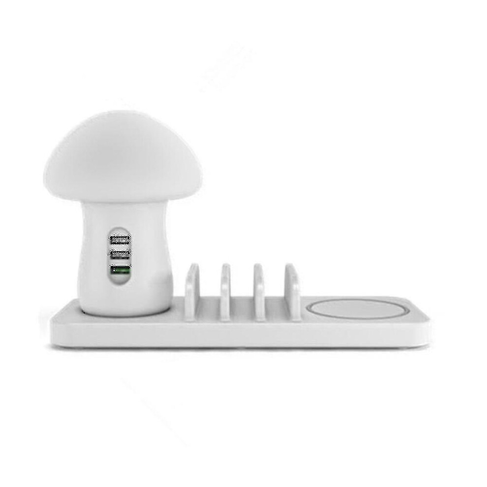 Multi Ports Usb Charging Station Mushroom Lamp Charger Fast Charge Station For Multiple Devices Led 7364070214303