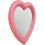 Makeup Mirror Heart Shape Mirror Tabletop Cosmetic Mirror Wall Hanging Mirror Pink 5