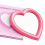 Makeup Mirror Heart Shape Mirror Tabletop Cosmetic Mirror Wall Hanging Mirror Pink 2