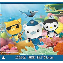 (100 PCS1) Octonauts 48 /100 Pcs Puzzle Octopod Vehicles Kwazii Barnacles Shellington Peso Resure Explore Birthday Gift Toy Children