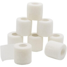 Self-adhesive Bandage Tape Elastic Sports Tape for Sports Sprains And Sore Wrist And Ankle, 8 Pieces 2 Inches X 15 Feet (white)