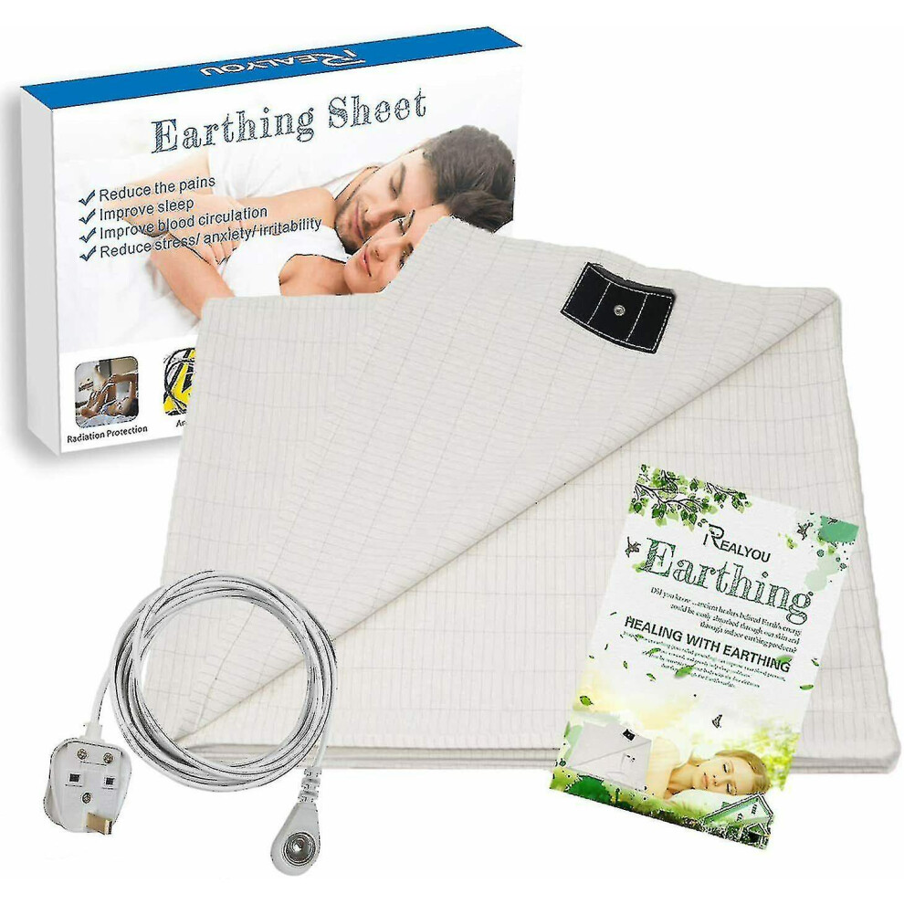 Emf Earthing Sheet For Double Bed Grounding Sheet 80' *60' Health Gift Uk Plug Ky