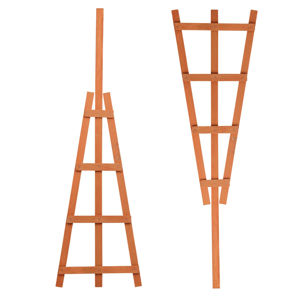 Urbn Living (2) Natural Wooden Potted Climbing Garden Plants Trellis Plant Support Frame Balcony