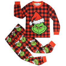 (A, 4-5 Years) 4-9 Years Kids Boys Girls Christmas Grinch Printed Pyjamas Set Top pants Sleepwear Nightwear Home Loungewear Gift