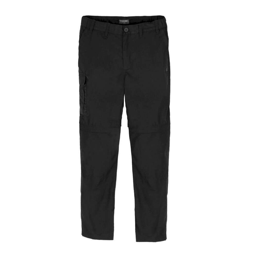 (34R, Black) Craghoppers Mens Expert Kiwi Convertible Tailored Trousers