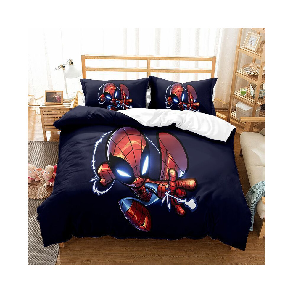 (Style 3, Single 135*200cm) Duvet Cover for Spider-Man Fans Series Printed Bedding Cartoon Pillowcase