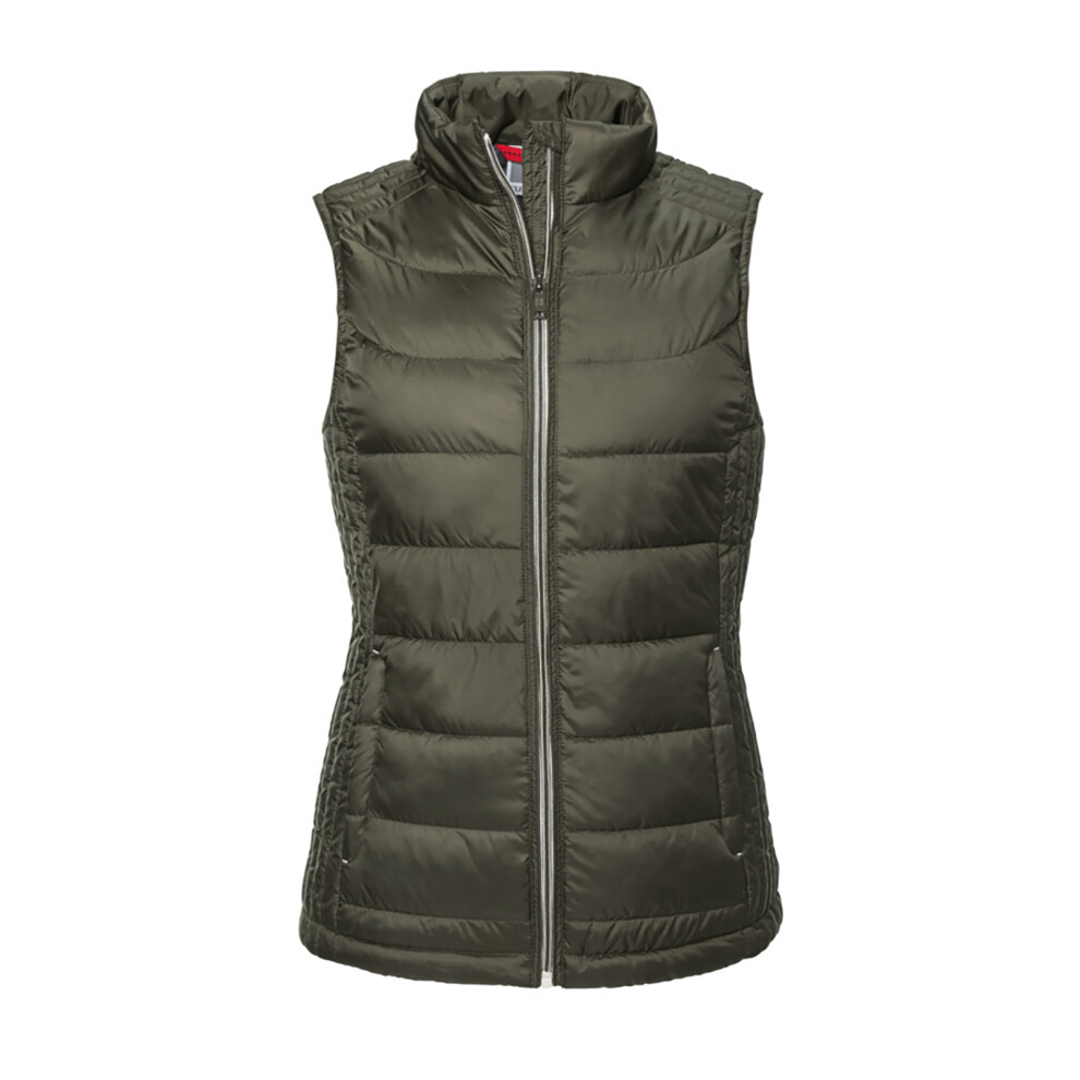 (XS, Dark Olive) Russell Womens/Ladies Nano Padded Bodywarmer