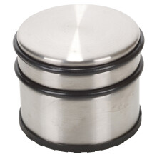 (1) Stainless Steel Door Stop Protector Wide Extra Large Round Heavy Duty Stopper