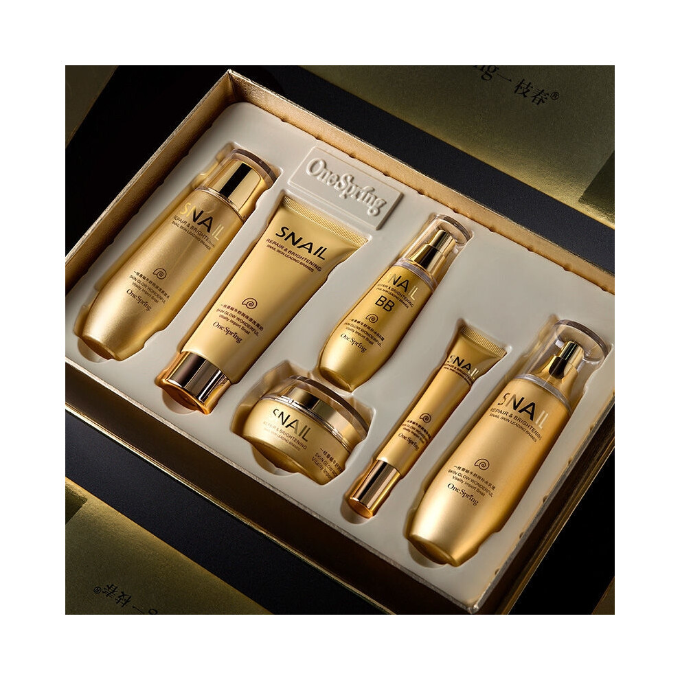 6pcs Snail Collagen Skin Care Sets Moisturizing Facial Set Skincare Products Face Cream Facial Cleanser Toner Face Care Kits