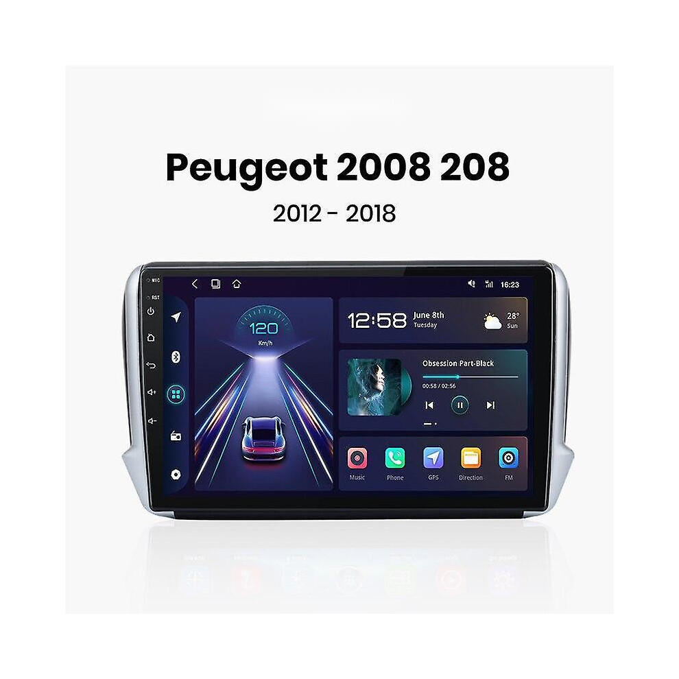 Carplay Android Auto Car Radio For Peugeot 2008 208 2012 - 2018 Multimedia Gps Autoradio 4G 7364070232963