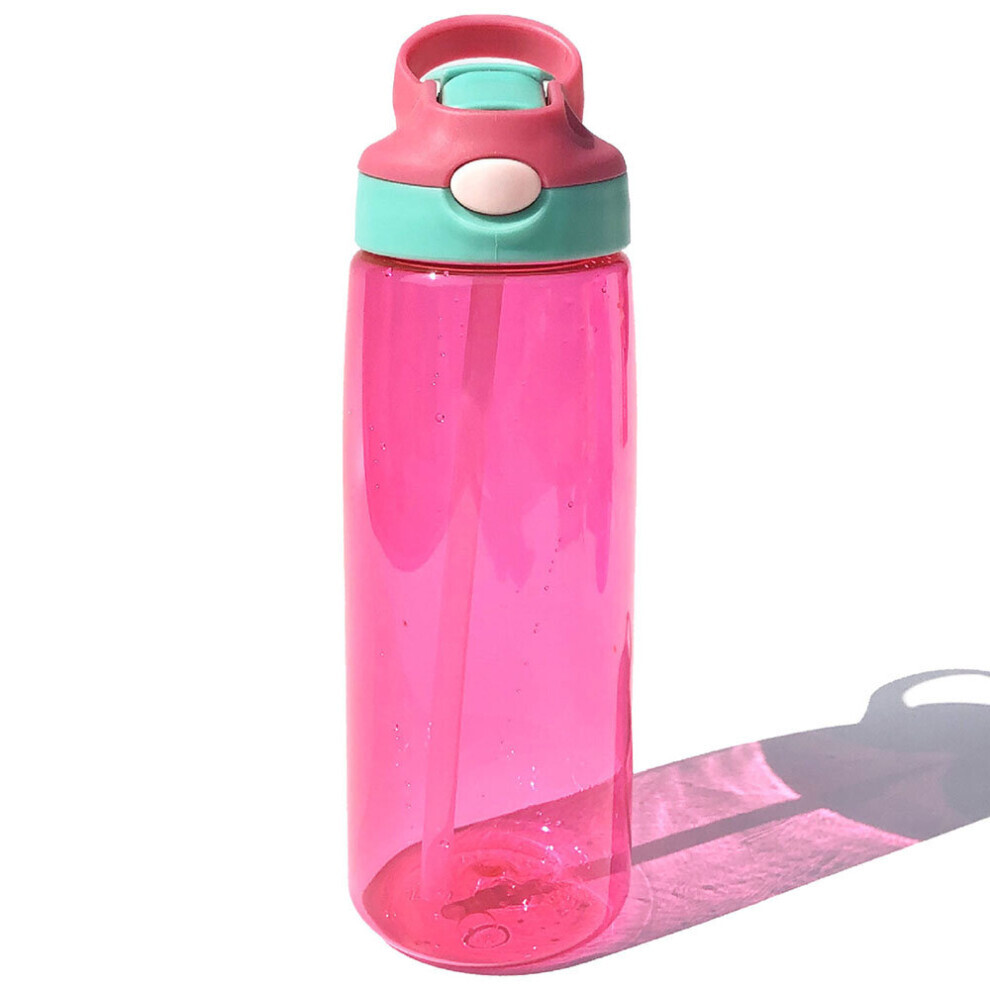 Pink (F) (F) Sports Autospout Drink Water Bottle Straw 480Ml/750Ml Bpa-Free & Leakproof!