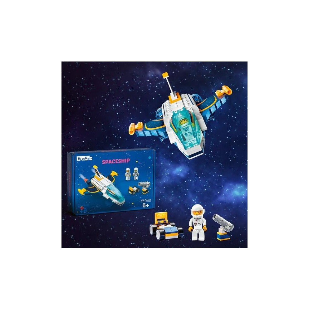 Blockz Spaceship Building Brick Set 208 Pieces Ages 6+