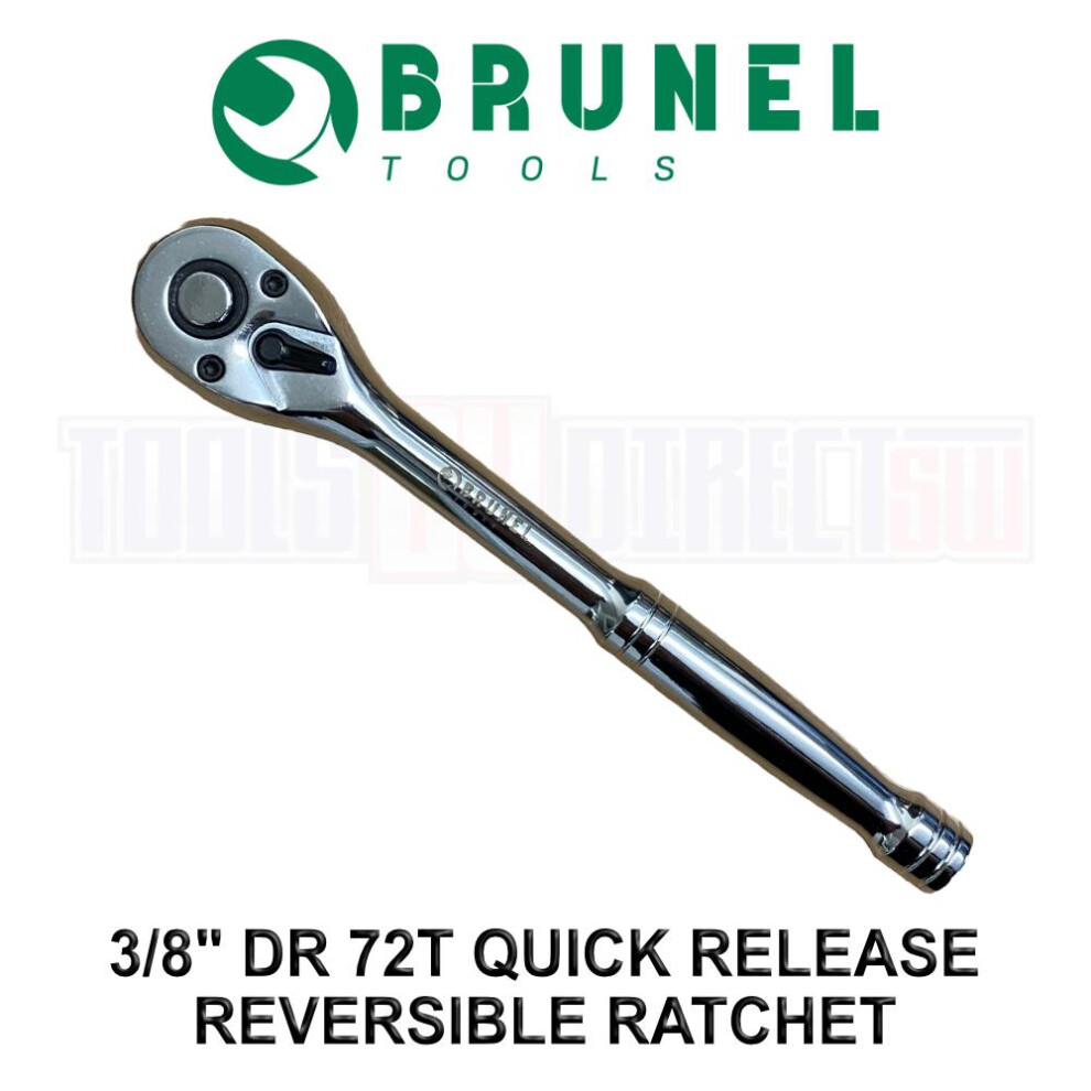 Brunel Tools 3/8" Drive 72T Quick Release Reversible Ratchet Socket Wrench Br3052 5061063920020