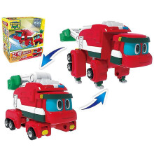 (Wiht Box Anky) Newest Abs Min Deformation Gogo Dino Action Figures Rex Transformation Car Airplane Motorboat Crane Dinosaur Toys For Kids V