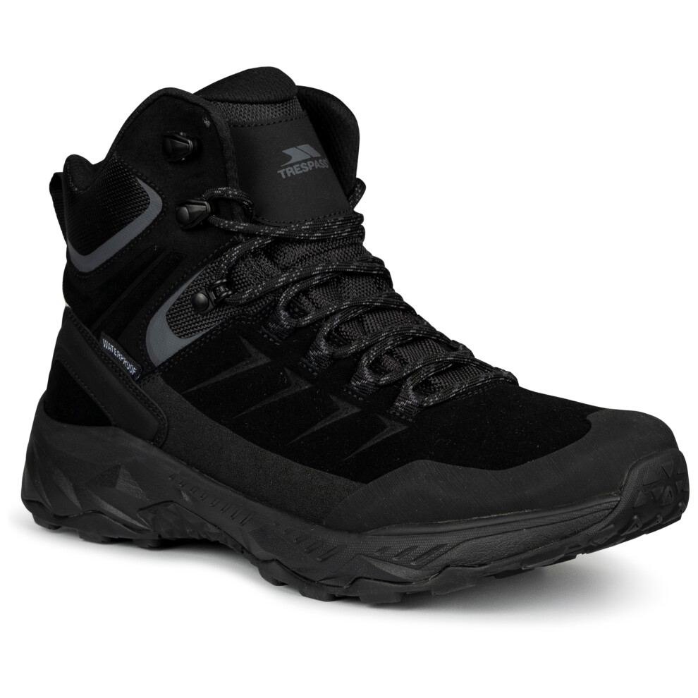 (12, Black) Trespass Mens Walking Hiking Boots Waterproof Dean