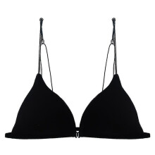 (80C) Front Button Bra Triangle Cup Girl's Bra Without Steel Ring Sexy