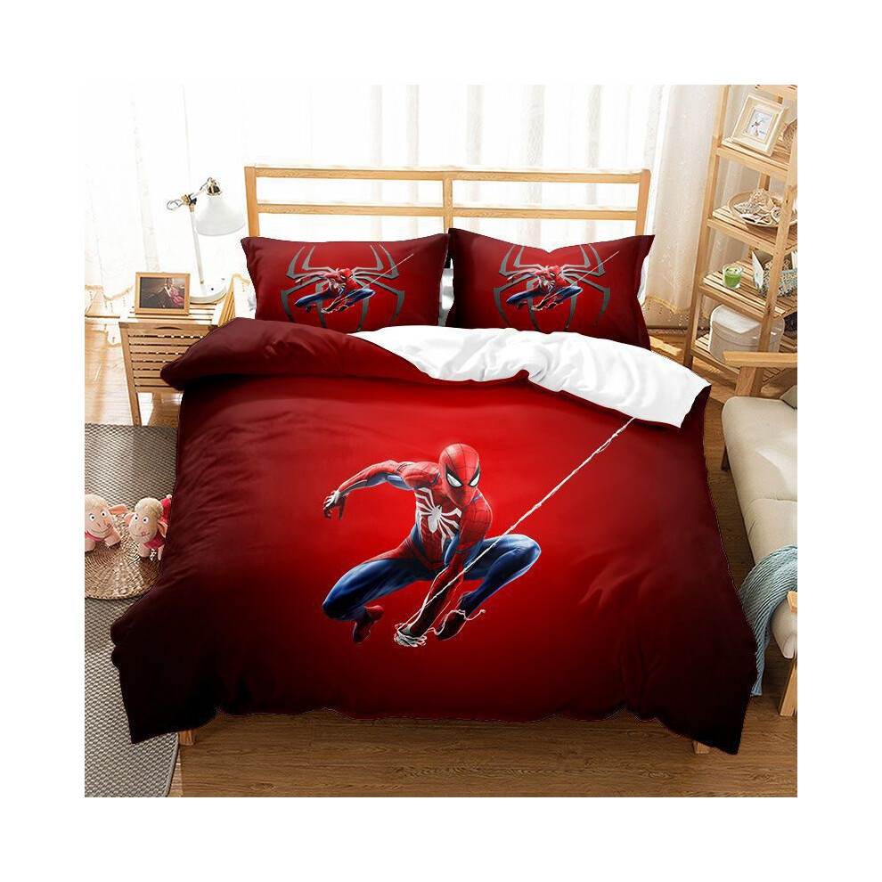 (Style 11, Super King 260*220cm) Duvet Cover For Spiderman Fans Series Printed Bedding Cartoon Pillowcase