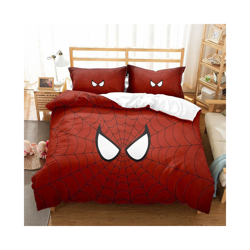 (Style 18, King 240*220cm) Duvet Cover for Spiderman Fans Series Printed Bedding Cartoon Pillowcase