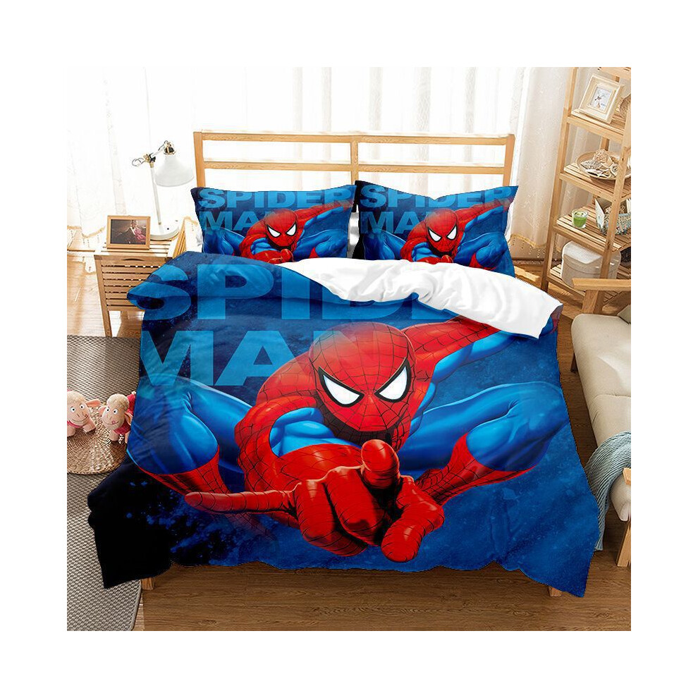 (Style 20, King 240*220cm) Duvet Cover for Spiderman Fans Series Printed Bedding Cartoon Pillowcase