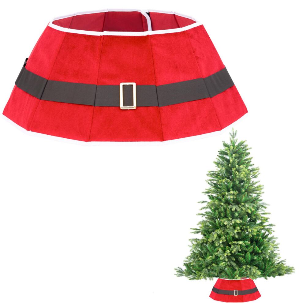 (Santa Costume) Christmas Tree Collar Skirt Stand Base Trunk Cover Foldable Xmas DÃ©cor-image-OPC-PFRVCVY-NEW