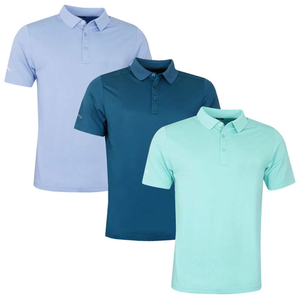 Callaway Mens Golf Micro Hex Solid Polo Shirt