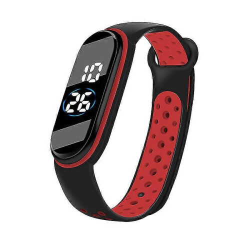 (Red) Children's Silicone Electronic Led Watch