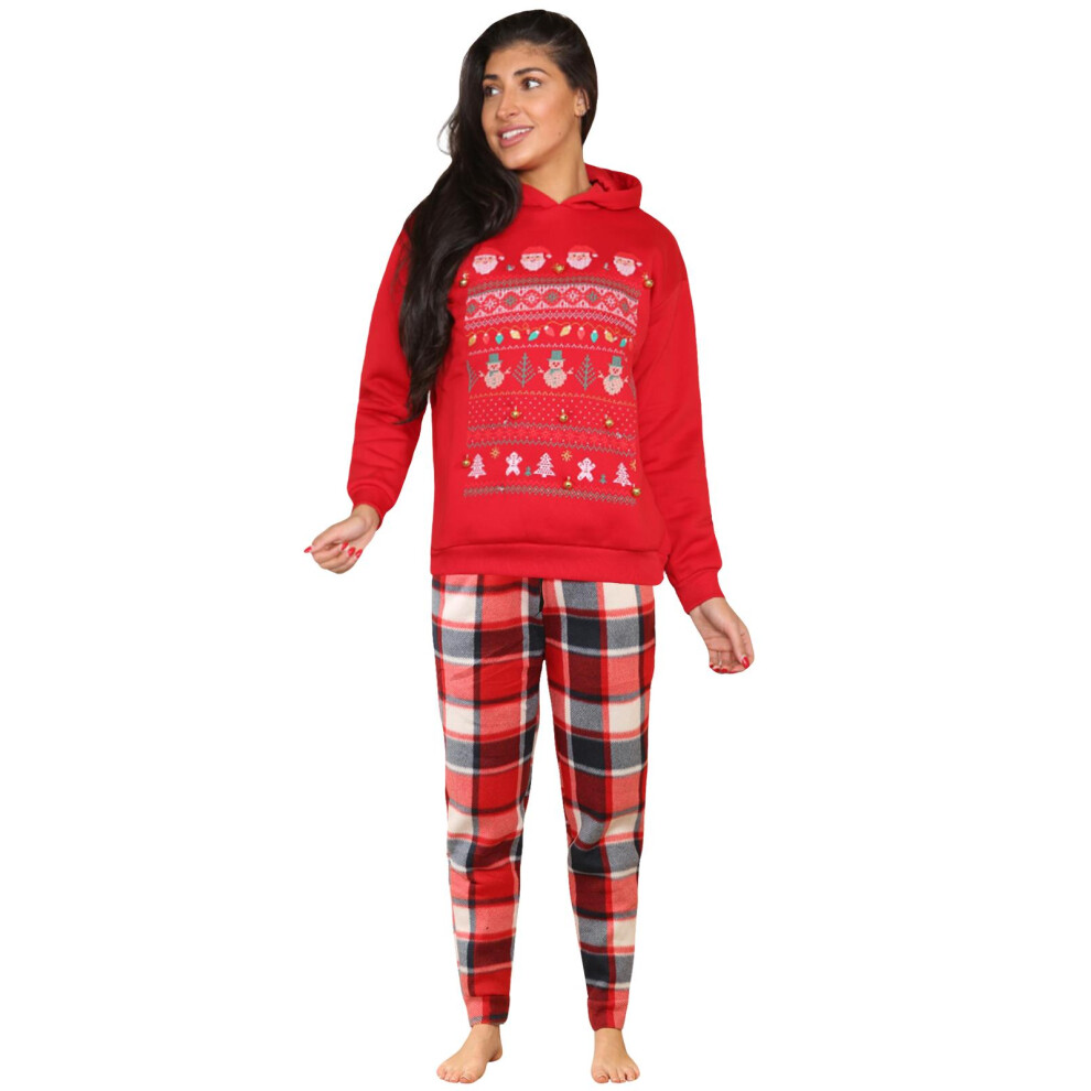 (Red, S) Women Christmas Tracksuit 3DPullover Hoodie Pyjama