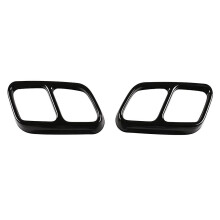 For Mercedes- Cls W218 2012-2017 Stainless Steel Black Exhaust Pipe Tube Cover Stickers Car Accesso
