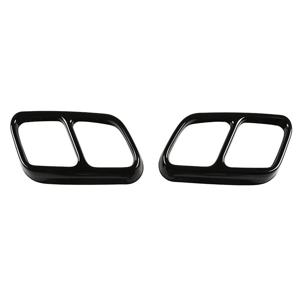 For Mercedes- Cls W218 2012-2017 Stainless Steel Exhaust Pipe Tube Cover Stickers Car Accesso Black 7364070236640