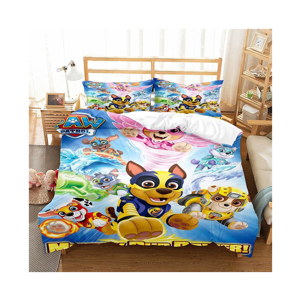 (Style 18, Double 200*200cm) Duvet Cover for PAW Patrol Fans Series Printed Bedding Cartoon Pillowcase