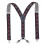 (Maroon) Men's Leather Braces Y-shaped 1