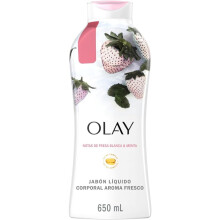 Olay Fresh Outlast Cooling White Strawberry & Mint Body Wash - 650 ml