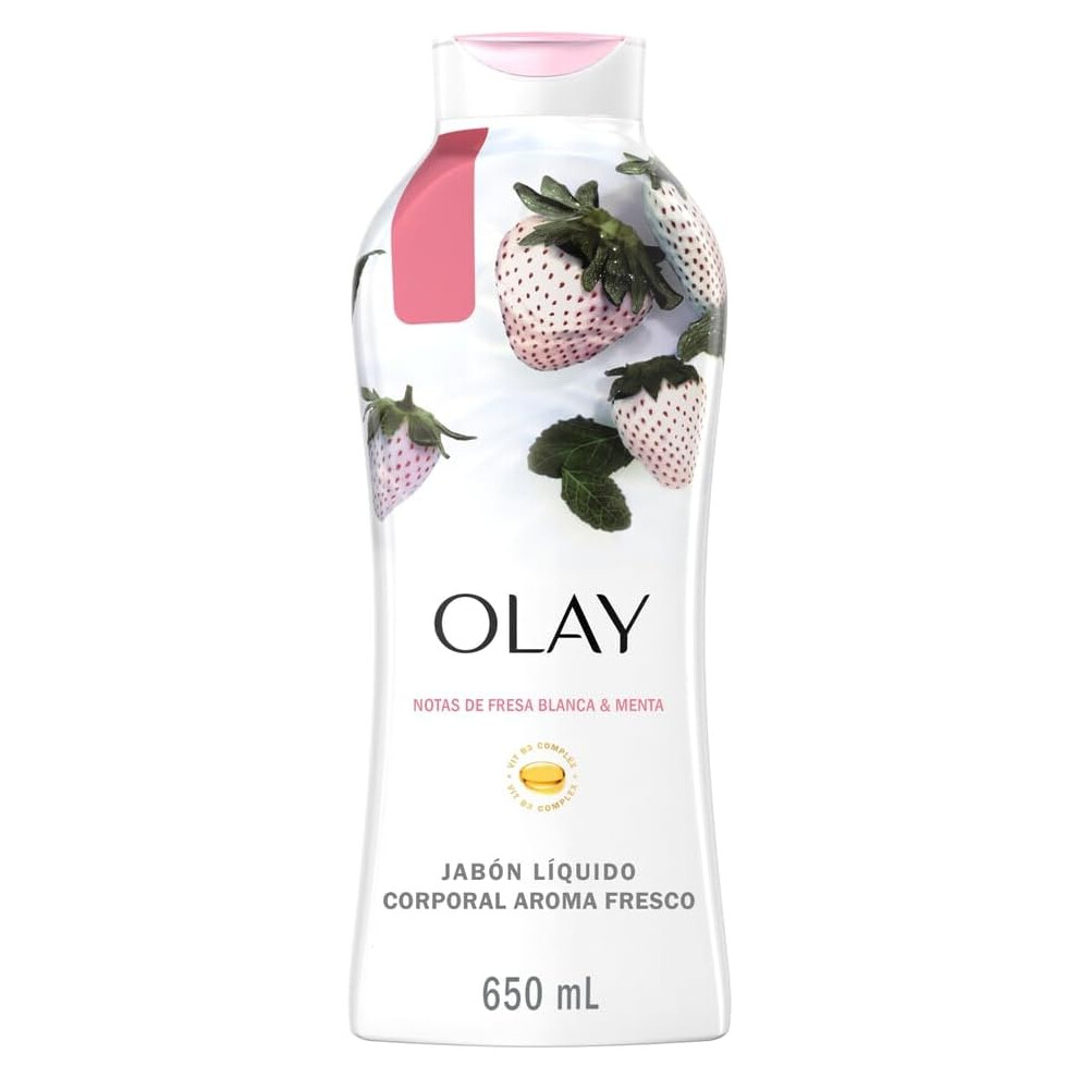 Olay Fresh Outlast Cooling White Strawberry & Mint Body Wash - 650 ml