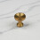 (30mm Knob) Brushed Brass Modern Grooved Cabinet Handles & Matching Knobs Pulls 1